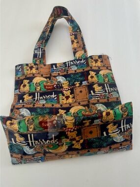 Vintage Harrods Vinyl Tote Bag